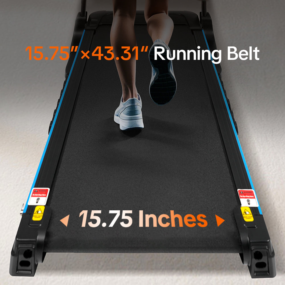 15.75 by 43.31 inch wide running belt